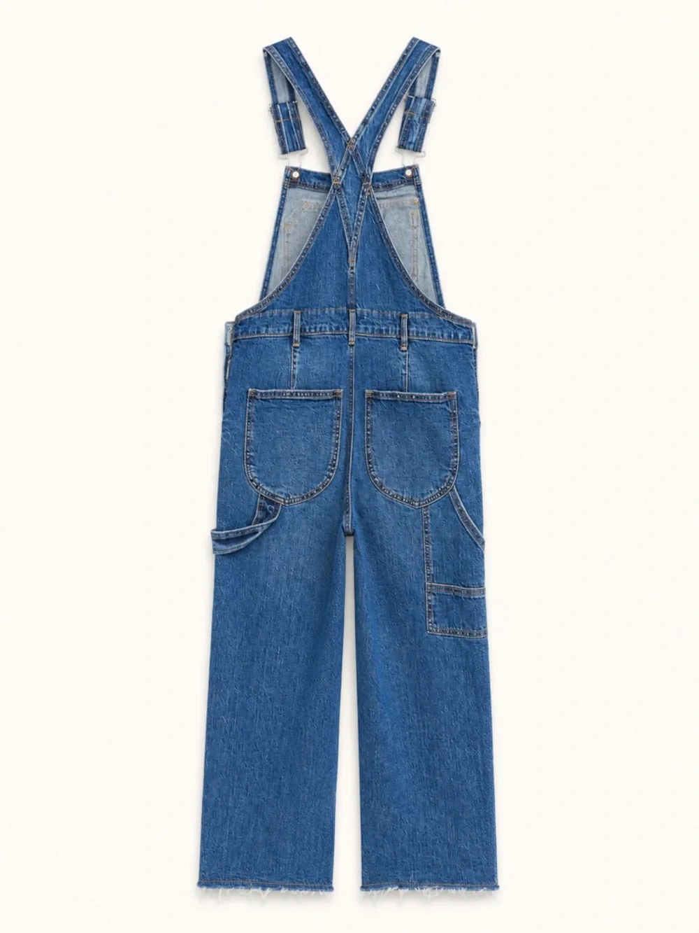 Pilcro Distressed Denim Overalls Straight Leg Carpenter Utility 27 - Picture 3 of 10